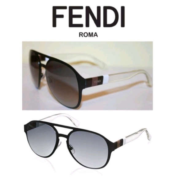 Fendi Accessories - FINAL PRICE DROP THEN RELISTING FENDI FF 0082/S Black Matte Aviator Sunglasses